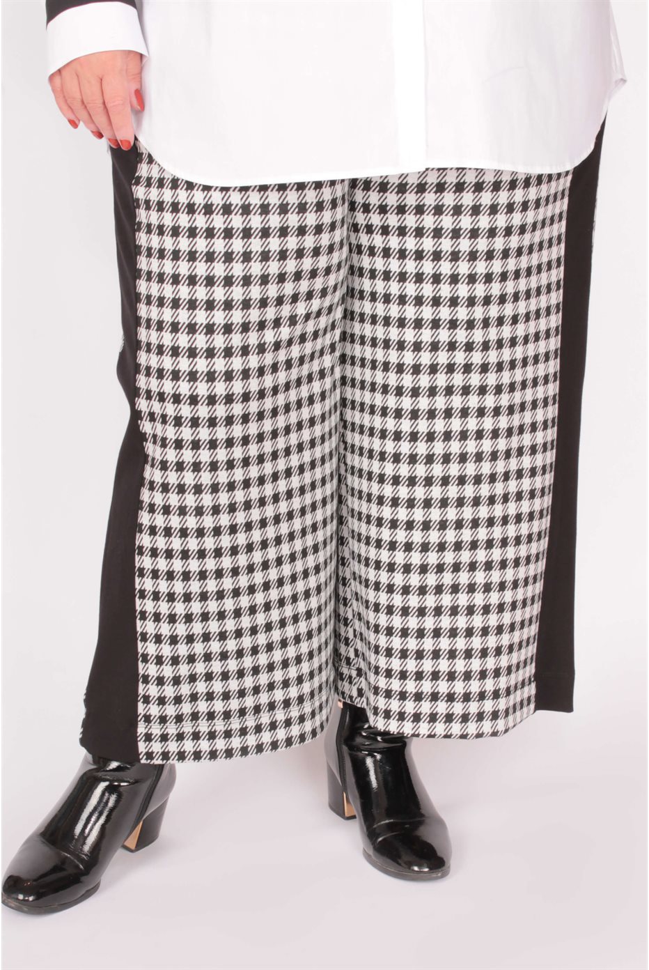 Pantalon Mat Fashion Noir / Blanc